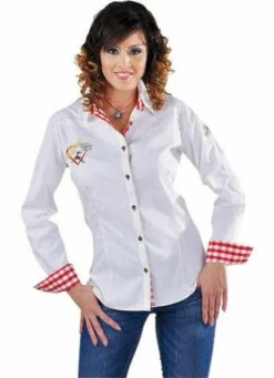 Tiroler Blouse Edelweiss Wit
