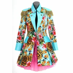 Dames Jas Luxe Panther Bird Lang