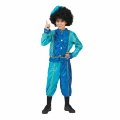 Pieten Kostuum Kids Blauw/goud