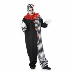 Clownspak Zwart/wit/rood