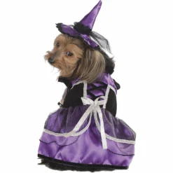 Honden Kostuum Purple Witch