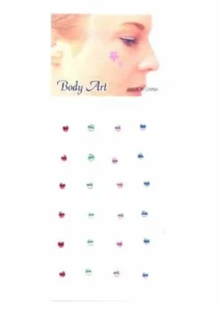 Plak Diamantjes Gezicht Hartje