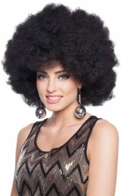 Afro Pruik XXL Zwart
