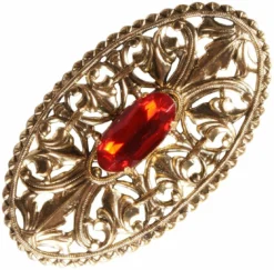 Baretspeld Ovaal Rood/Goud