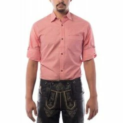 Trachtenblouse Rood/wit