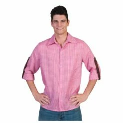 Blouse Geruit Roze/Wit