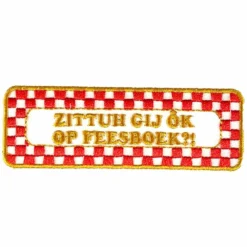 Strijkapplicatie Nr. 490 Zittuh Gij ôk Op Feesboek?!