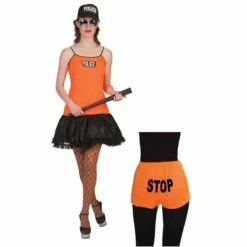 Politie Vrouw Kostuum Oranje
