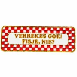Strijkapplicatie Nr. 497 Verrekes Goei Fisje, Nie?