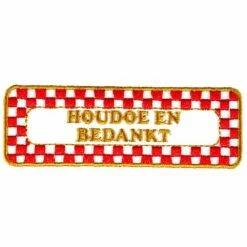 Strijkapplicatie Nr. 488 Houdoe En Bedankt
