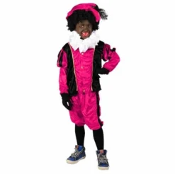 Pieten Kostuum Kids Roze/Zwart