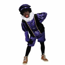 Pieten Kostuum Kids Paars/Zwart