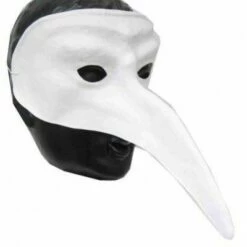 Wit Masker Met Lange Neus