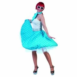 Rock & Roll Rok Blauw / Wit