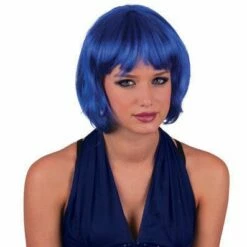 030. Pruik Sexy Holly Blauw