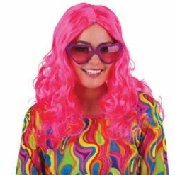 087. Pruik Love Parade Roze