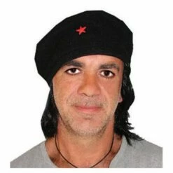 045. Pruik Che Quevara Met Baret