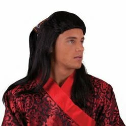 082. Pruik Indiaan Zwart