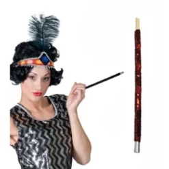 Sigaretten Pijpje Pailletten Rood