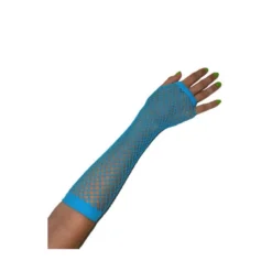 Nethandschoen Lang Fluor Lichtblauw 25 Cm.