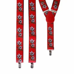 Bretels Tiroler Rood Met Edelweissbloem