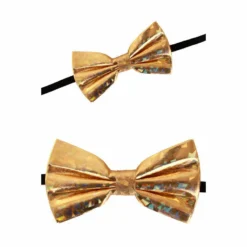 Vlinderstrik Hologram Goud