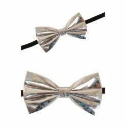 Vlinderstrik Hologram Zilver