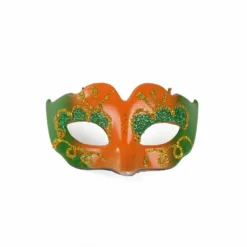 Mini Oogmasker Oranje/Groen