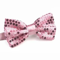 Vlinderstrik Met Pailletten Roze