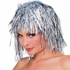 120. Pruik Lametta Zilver