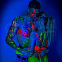 UV Bodypaint Rood - Afbeelding 2