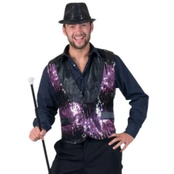 Glitter Gilet Paars