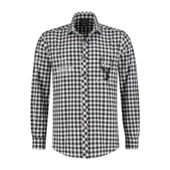 Trachtenhemd Zwart/ Wit