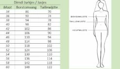 Tiroler Jurk Lise -FeestKledij Winkel maattabel jurk jas haus huberts 2022 3