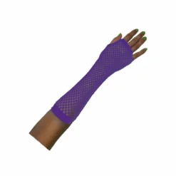 Nethandschoen Lang Fluor Paars 25 Cm.