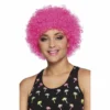 013. Pruik Afro Hippie Fuchsia