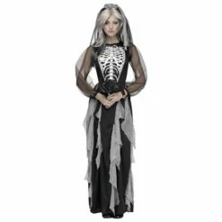 Skelet Jurk Lang Met Sluier