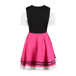 Tiroler Jurk Roze/Zwart -FeestKledij Winkel t 2110 hinten