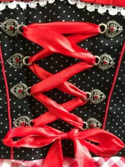 Tiroler Jurkje Polka Rood / Wit -FeestKledij Winkel tordzdlg