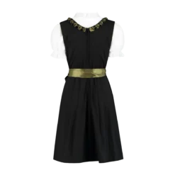 Tiroler Jurkje Zwart / Olijfgroen -FeestKledij Winkel vhmbvuta