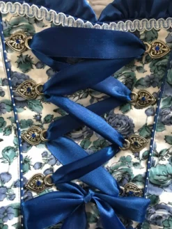 Tiroler Jurkje Blauw / Wit -FeestKledij Winkel wkmiqjpq